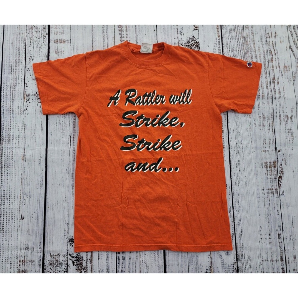 FAMU Rattlers Strike Again Orange Graphic Tee Women's Size M
